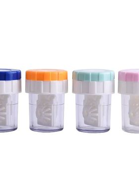 1 p?s contato lente mais limpo caso caixa de rota??o manual