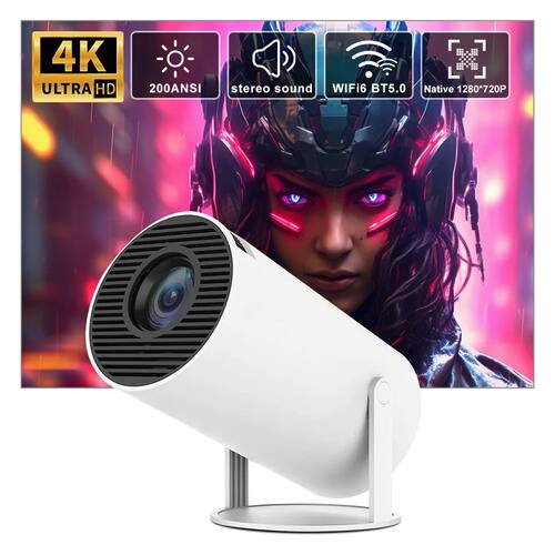 EGOBAS-proyector HY300 4K para cine en casa, dispositivo con