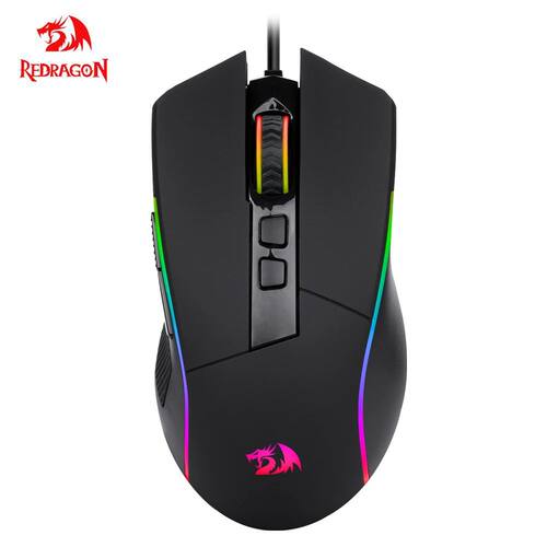 REDRAGON-RGB Mouse de jogos com fio USB, programável, ergon