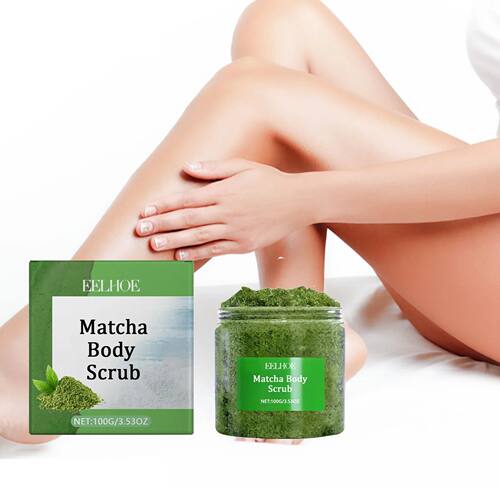 Matcha Sea Salt Body Scrub Exfoliating Remove Dead Skin Impr