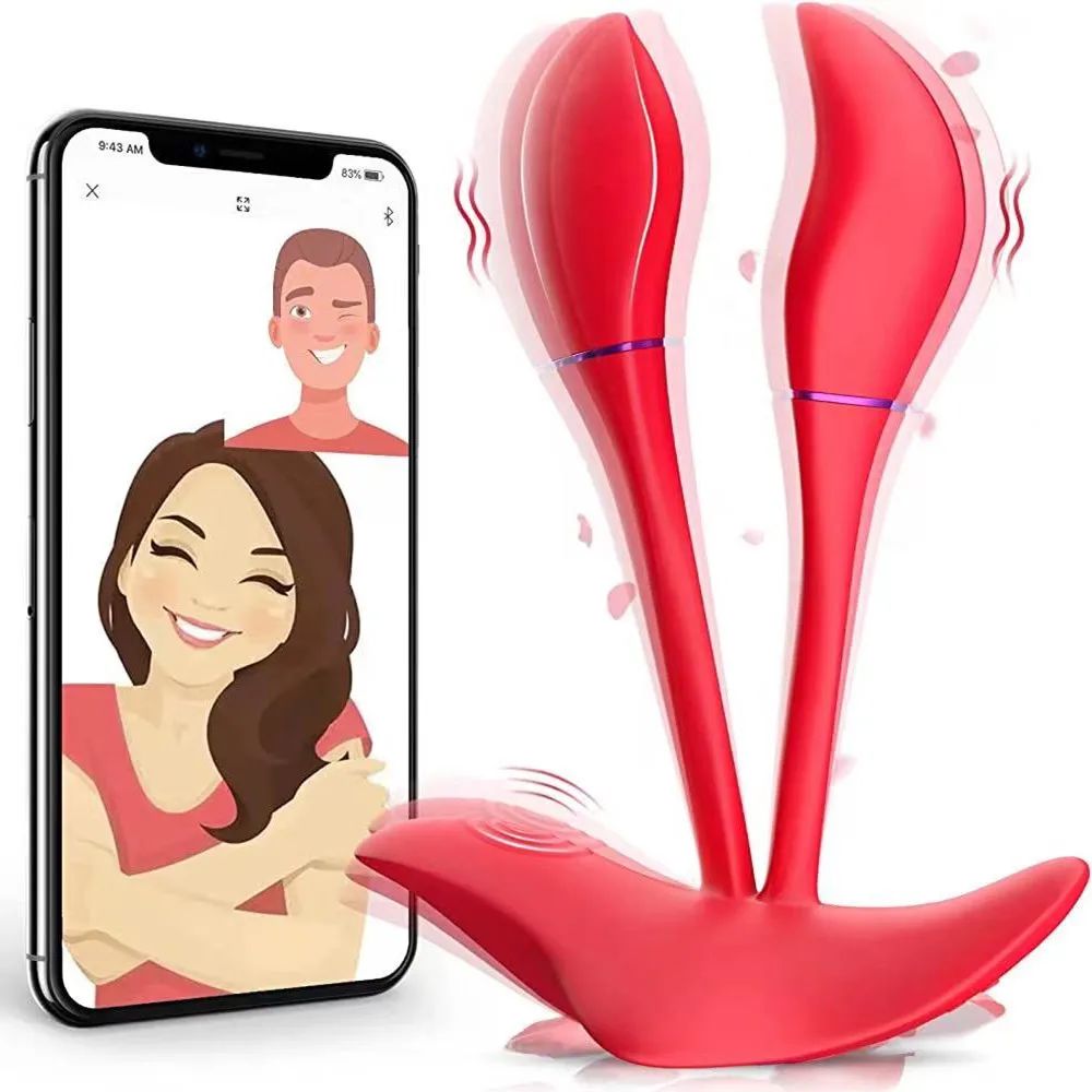 APP Control Comfortable Wearable Panty Vibrating Double Vibr