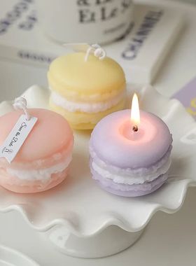 Diy scented velas artesanais linda macarone vela velas aroma