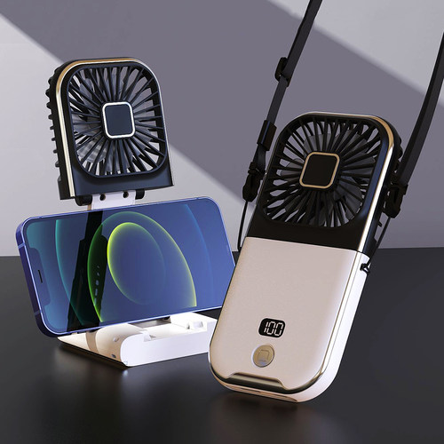 Mini Portable Outdoor Hand Fan Hanging Neck Fan USB Charging