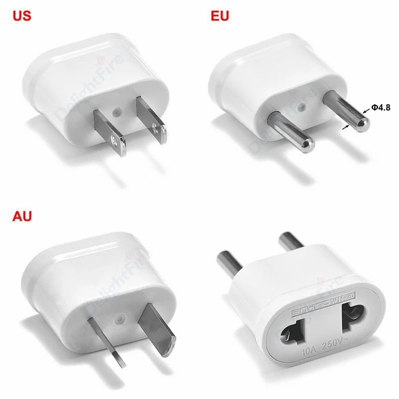 Adaptador de viaje para UE, AU, EE. UU., UE, Euro, AU, Nueva