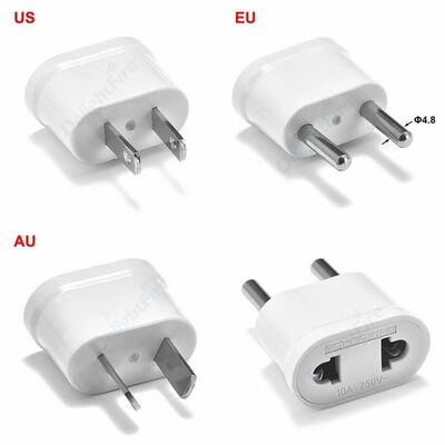 Adaptador de viaje para UE, AU, EE. UU., UE, Euro, AU, Nueva