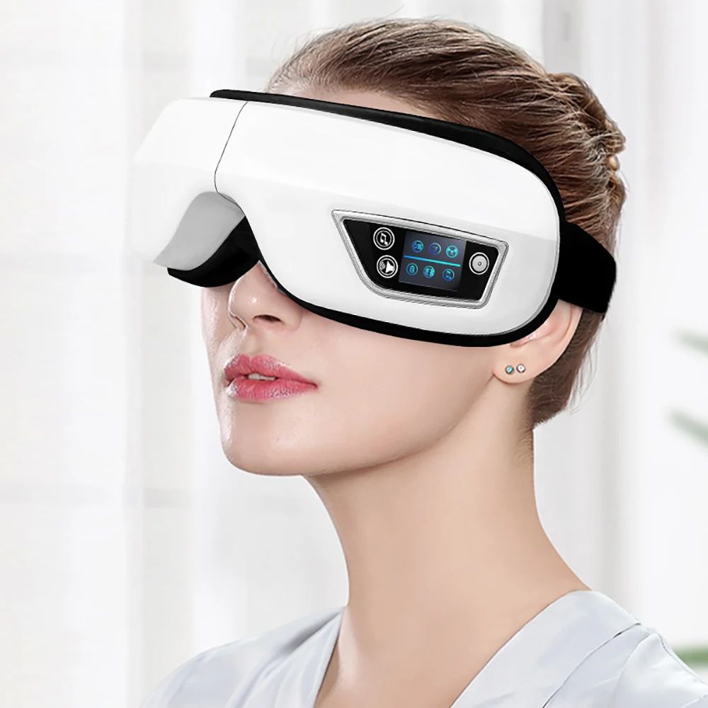 6D Smart Bluetooth Music Eye Massager Vibration Airbag Compr