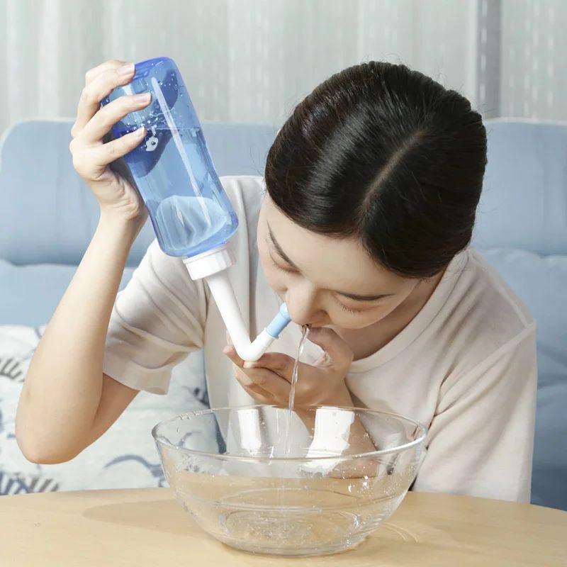 Frasco irrigador nasal para adultos e crian?as, enxaguante d