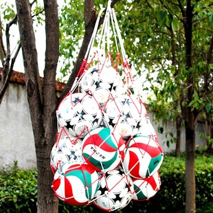 Portable Carry Net Bag Balls Volleyball Outdoor Durable Stan