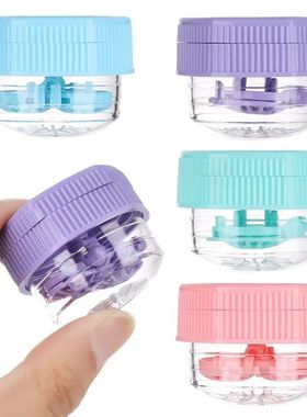 Plástico Rotativo Portátil óculos Lentes Container, Lente