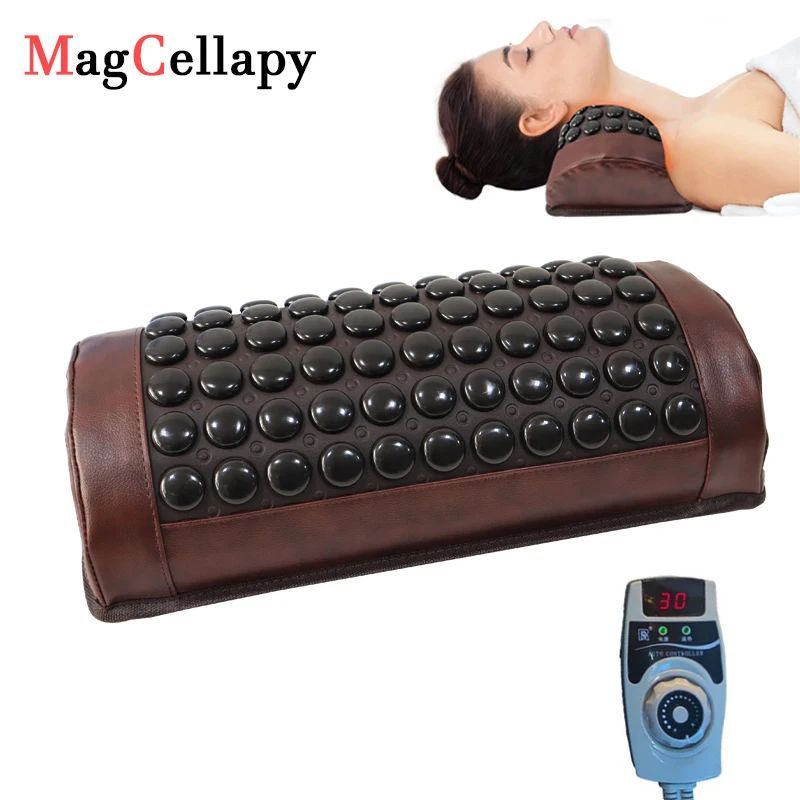 Jade Tourmaline Heating Pillow Far Infrared Heated Massage B