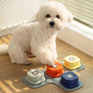 Mewoofun estera grabables con goma perro para botones