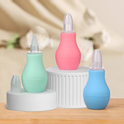 Aspirador nasal simples do bebê do silicone, limpador do na