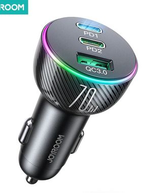 Joyroom-Adaptador de cargador de coche USB C de 70W, carga s