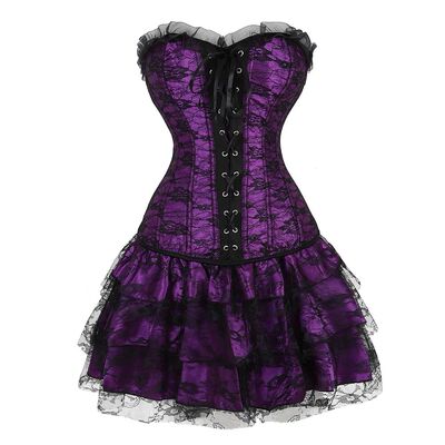 Vestido feminino vintage, espartilho sexy, corseletes florai