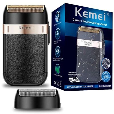 Kemei-Afeitadora eléctrica recargable para hombre, máquina