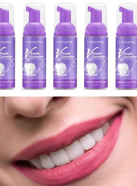 Dentes roxos Whitening Mousse, limpeza profunda, remo??o de