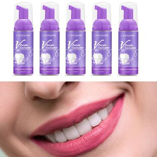 Dentes roxos Whitening Mousse, limpeza profunda, remo??o de