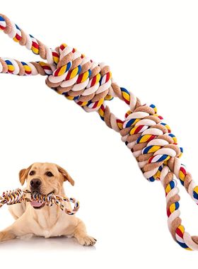 Juguete ndestructible para mascotas, cuerda de algodón natu