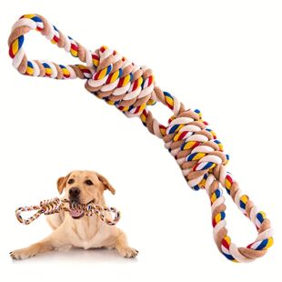 Juguete ndestructible para mascotas, cuerda de algodón natu