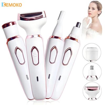 4 In 1 Painless Hair Removal Epilator Rechargeable Trimmer W