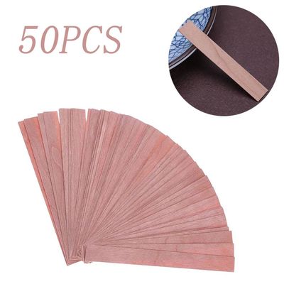 50 p?s de madeira pavio cera vela núcleo quadrado casti?al