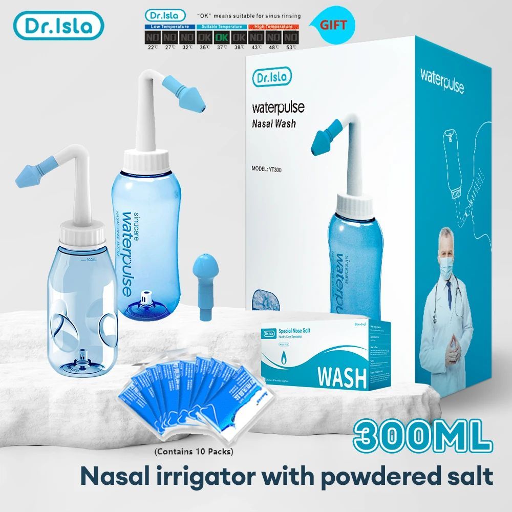 Dr.isla-irrigador nasal para adultos e crian?as, frasco de l