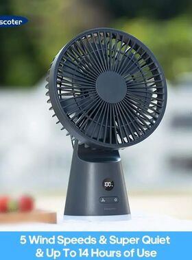 Ventilador eléctrico inalámbrico de 3600mah, circulador de