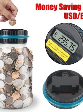 Digital lcd contagem eletr?nica cofrinho para usd euro dinhe