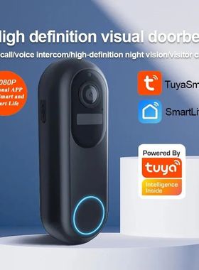 Tuya-Campainha de Vídeo Inteligente, 1080P, Campainha Sem F
