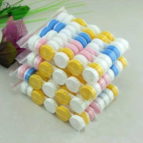 Simples Contact Lens Case Box, Acessórios Eyewear, Cute Tra