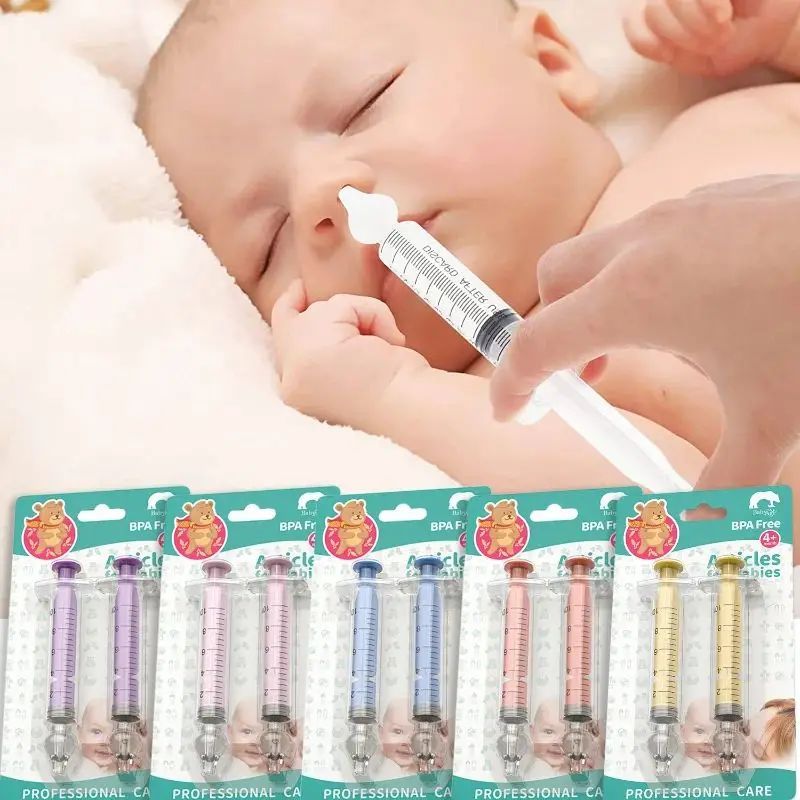 Seringa Aspirador Nasal Bebê, Limpador Nariz, Rinite, Lavad