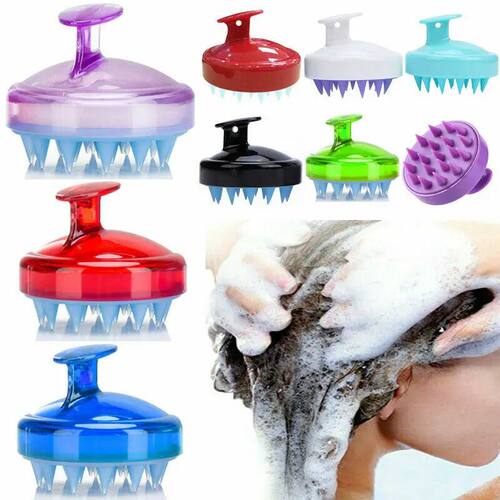 Cabelo Couro cabeludo Massageador Shampoo Escova Soft Silico