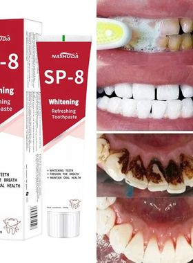 Creme dental com removedor de manchas probióticas, SP-8, Wh