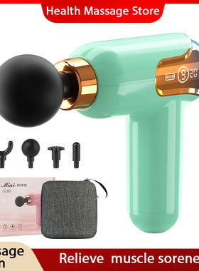 Pistola de massagem eletr?nica portátil com display LCD, ma