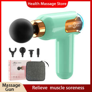 Pistola de massagem eletr?nica portátil com display LCD, ma