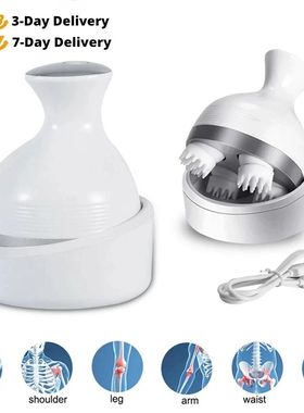 Elétrica impermeável cabe?a massageador, 3D sem fio couro