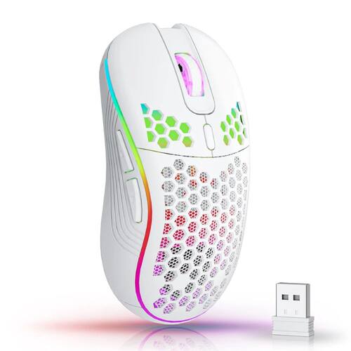 Mouse para jogos sem fio 2.4G RGB Mouse de carregamento com