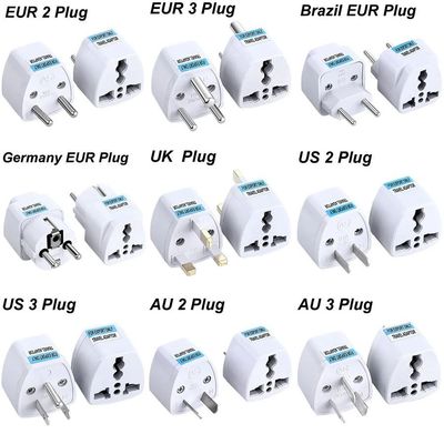 Adaptador de enchufe europeo, Europeo, australiano, UE, EE.
