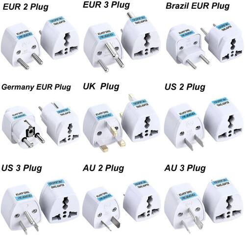 Adaptador de enchufe europeo, Europeo, australiano, UE, EE.