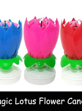 Velas rotativas do lótus para bolos de aniversário Cool Bi