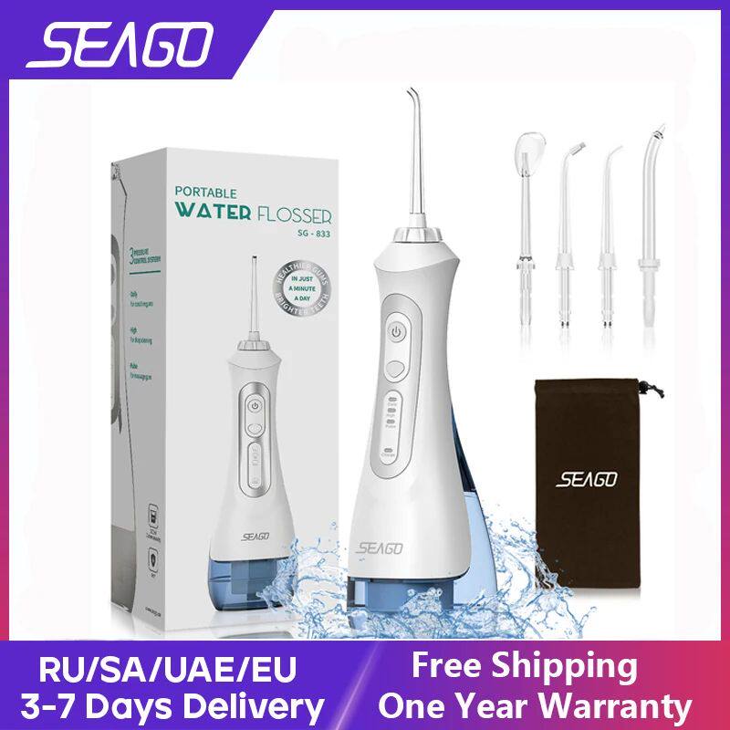 Seago-irrigador dental portátil, usb recarregável, com 3 m