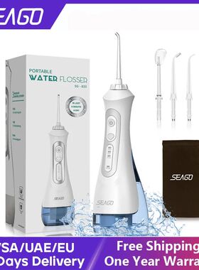 Seago-irrigador dental portátil, usb recarregável, com 3 m