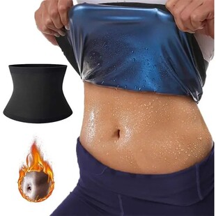 Sauna cintura trimmer barriga envoltório ino esporte suor b