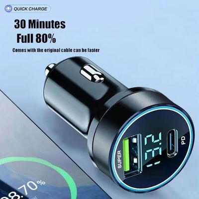 Pantalla Digital de carga súper rápida para coche, cargado