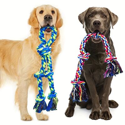 Juguetes Para Perros con nudo de cuerda resistente para raza