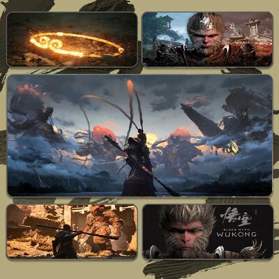 Mito Preto Wukong Mousepad, Deskmat, Mouse Mat, PC Gaming Se