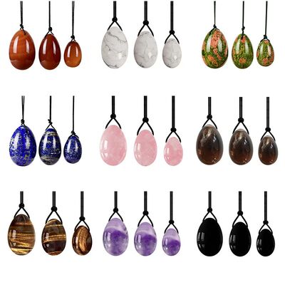 Natural Rose Quartz Yoni Egg Set Jade Eggs Women Kegel Exerc