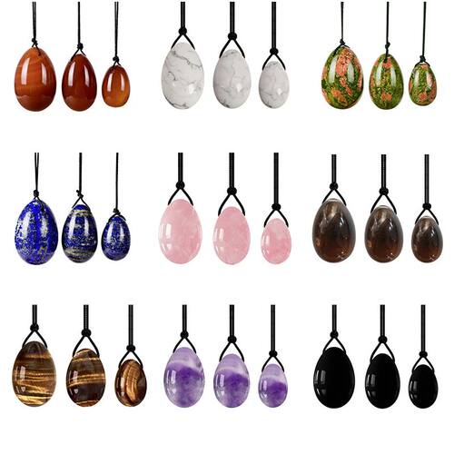 Natural Rose Quartz Yoni Egg Set Jade Eggs Women Kegel Exerc
