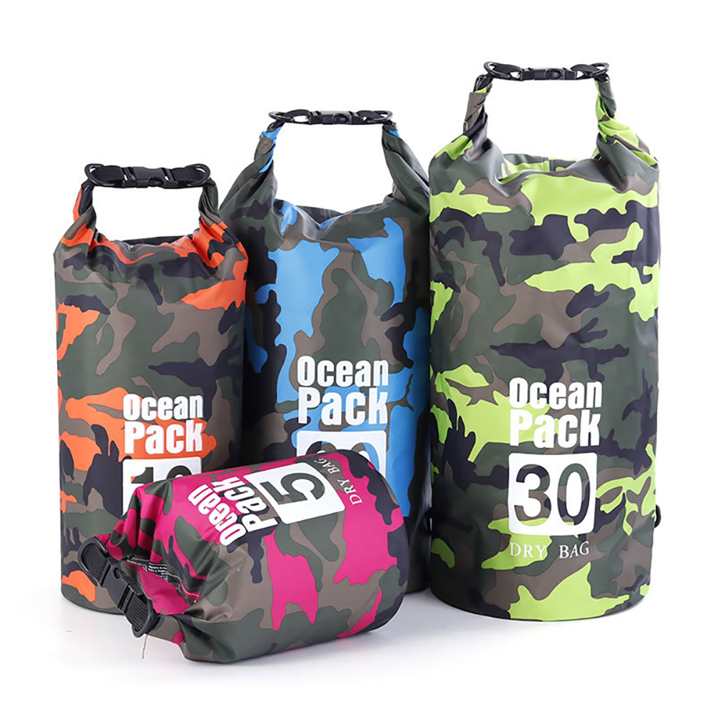 PVC Waterproof Dry Bag 2L 5L 10L 20L 30L Camo Outdoor Diving