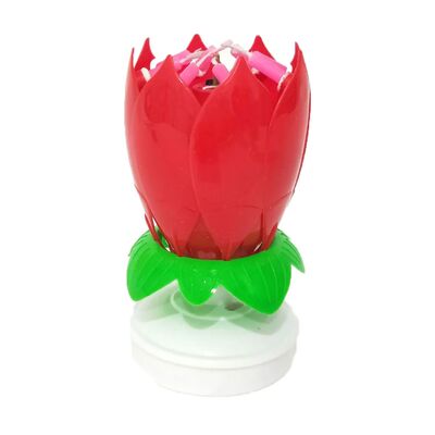 Velas rotativas do lótus para bolos de aniversário Cool Bi
